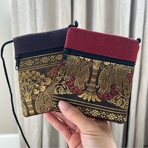 Thailand Elephant Cross Body Bag/Pouch/Purse NWOT